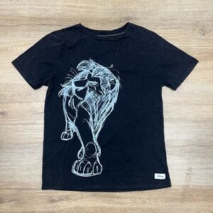 Black Disney T-shirt Lion King Graphic Print